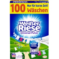 Weißer Riese Universal Pulver umweltfreundliches Waschmittel mit sommerlichem Duft, 1er Pack Großpackung Waschpulver (1 x 100 Waschladungen)