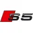 Audi Schriftzug S5 Tuning Exclusive Black Edition Emblem Schwarz/Rot