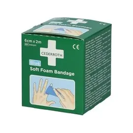 CEDERROTH Soft Foam Bandage selbsthaftend elastisch,blau Rl.6cmx2m