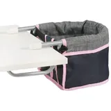 Bayer Chic 2000 735 26 Tischsitz 60 cm, Puppen-Hochstuhl, Melange grau, Navy, Klein