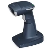 Inateck 2D Kabelloser Barcode Scanner, Bluetooth 5.0, 2.4Ghz Intelligente Station, Bildschirm-Scannen, BCST-54 (blau)