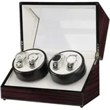 4+0 Automatisch Uhrenbeweger Holz Uhrenbox Schaukasten Weihnachtsgeschenkwatch Winder Box Collector