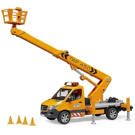 Bruder 02679 - MB Sprinter Arbeitsbühne orange 1:16