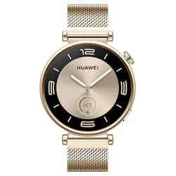 Huawei Watch GT 4 Smartwatch 41mm (Aurora) gold, gold Milanaise AMOLED-Display