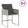 vidaXL Gartenstuhl 53 x 68 x 28 cm hellgrau 4 St.