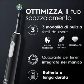 Oral-B Pro Series 1 schwarz/weiß + 2. Handstück + Aufsteckbürsten 2 St.