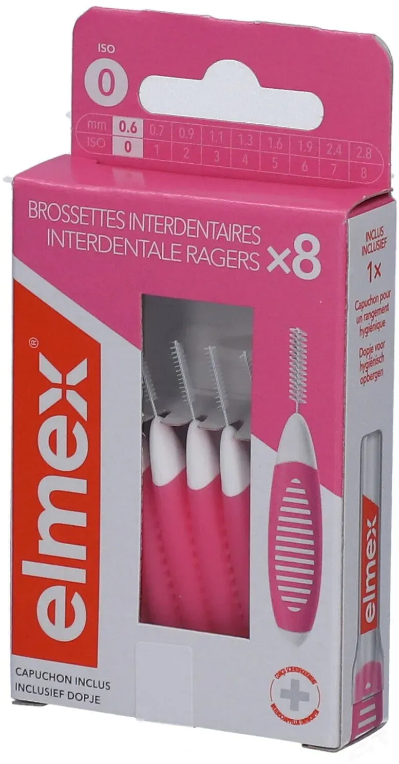 ELMEX BROSS INTERDENT T0 0.6MM 8 brosse(s) à dents