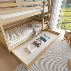 masseno Etagenbett SIMBA 80 x 190 cm Kiefer massiv braun
