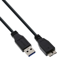 InLine USB Kabel, A an Micro B, schwarz, 1,5m
