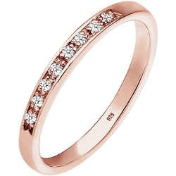 Elli DIAMONDS Aufsteckring Funkelnd Diamant (0.04 ct) 925 Silber 52 Damen 