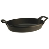 Staub Back- und Servierplatte 37 L, oval mit 2 Griffen, cm, 3,7 Gusseisen, für alle Herdarten, stapelbar, Schwarz