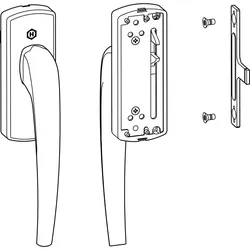 ATRIUM HKS Drehgriff 202 AG, für Aufsatzgetriebe, rechts, silber eloxiert