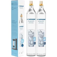 2x CO2-Zylinder Wessper geeignet für SodaStream Aarke Brita Wassersprudler, 60L