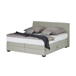 vanDoorn Boxspringbett  Chiara ¦ grau ¦ Maße (cm): B: 212 H: 107