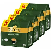 JACOBS KAFFEEPADS Crema PADS, Klassisch, Samtiger & Weicher Geschmack 72 PADS