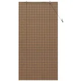 vidaXL Fensterjalousie mit Vorhängen Braun 110 x 220 cm Bambus