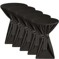Beautissu Tischhusse Premium Schwarz 60 x 145 cm