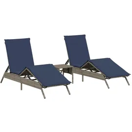 vidaXL Sonnenliege 58 x 25 x 0 cm Grau