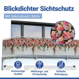 Maximex Balkonsichtschutz 85 x 500 cm bunt/rosa