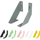 Natural Goods Berlin 2X Regalwinkel Lichtenberg | Regalhalter Metall Wandmontage flexibel | Regalträger Wandregal schmal Schweberegal Küche Büro Bücherregal schwerlast Regalstütze (200mm Tiefe, Grau)