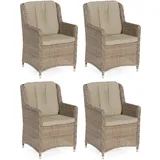 SonnenPartner Avatar Gartenstuhl 64 x 57 x 96 cm braun 4 St.