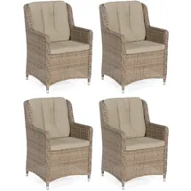 SonnenPartner Avatar Gartenstuhl 64 x 57 x 96 cm braun 4 St.