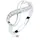 Elli Ring 925 Sterling Silber Infinity in Weiß | Gr.: 58