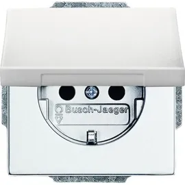 Busch-Jaeger Klappdeckelsteckdose 1f Unterputz Silber