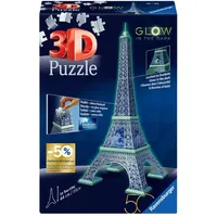 Ravensburger 11591 Puzzle - Eiffelturm Glow-In-The-Dark Edition - 216 Teile - 3D