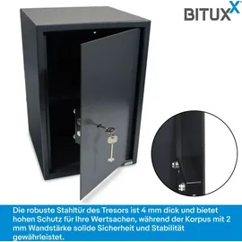 BITUXX Möbeltresor mit Schlüssel / keine Sicherheitsstufe