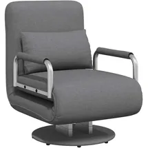 vidaXL Drehsessel mit Schlaffunktion 60 x 75 x 80 cm Dunkelgrau