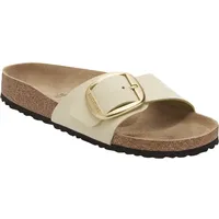 Birkenstock Madrid Big Buckle Nubuck Leather Clog beige 40 EU