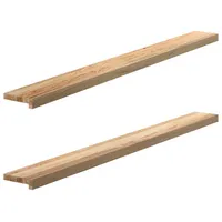 VidaXL Fensterbänke 2 Stk. Unbehandelt 160x15x2 cm Massivholz Eiche