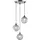 Trio Clooney 3-flg. Ø 35 cm rund Chrom, Rauchglas