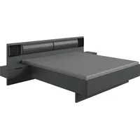 WIMEX Bettanlage WIMEX "Barcelona", schwarz (graphit, glas schwarz), B:269cm