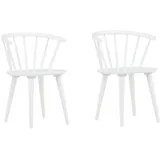 Livetastic Stuhl-Set, Weiß, Holz, Kautschukholz, zylindrisch, 55x76x53 cm, Esszimmer, Stühle, Esszimmerstühle, Esszimmerstühle-Set