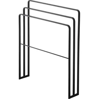 Yamazaki 4980 TOWER Badetuchständer mit drei Stangen, schwarz,