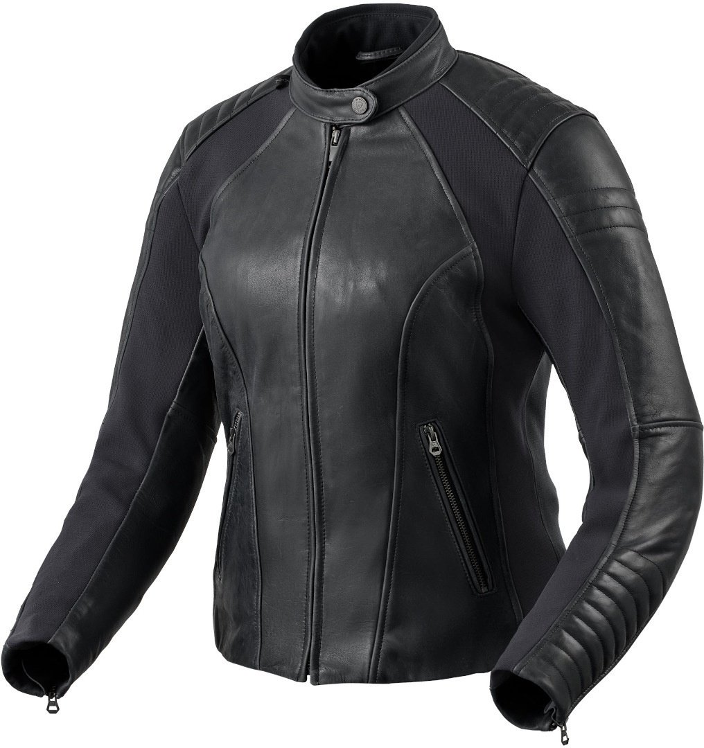 Revit Coral Dames motorfiets lederen jas, zwart, 34 Voorvrouw