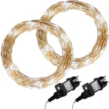 Voltronic LED-Lichterkette Draht 5 m Kaltweiß