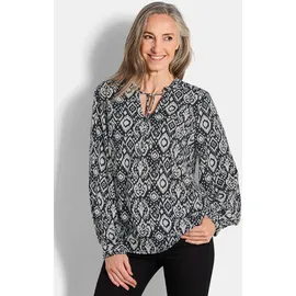 GOLDNER Moderne Rüschenbluse schwarz 54