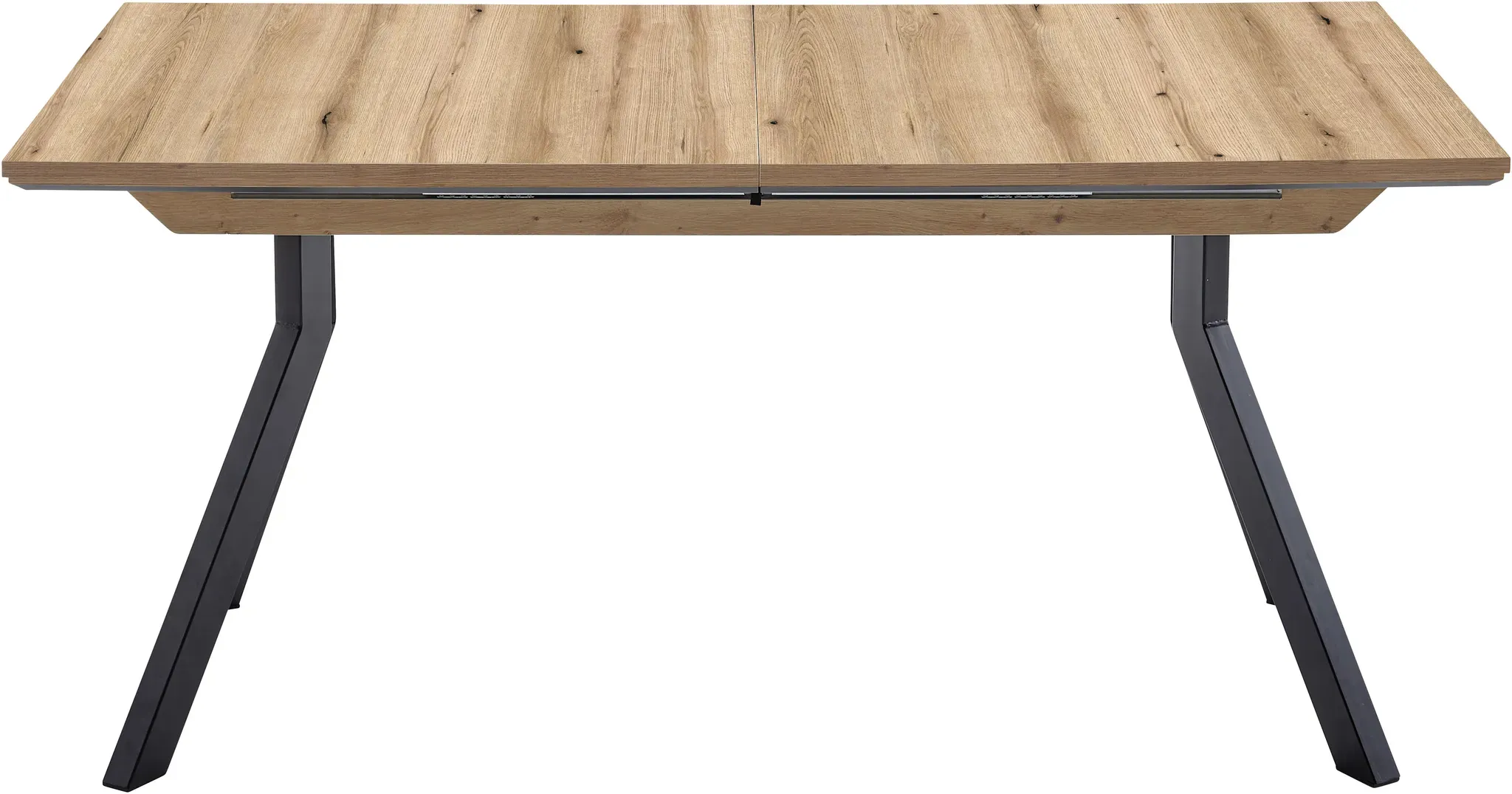 Esstisch MASSIVLINE & MORE, braun (braun, schwarz, braun), B:130cm H:76cm T:90cm, Tische, Esstisch