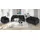 s-style möbel 3-2-1 Garnitur Chenille 3-Sitzer + 2-Sitzer + Sessel Grau