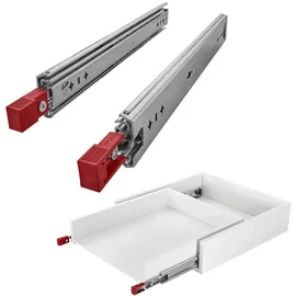 SOTech Schubladenschiene Stahl 450 mm grau/rot