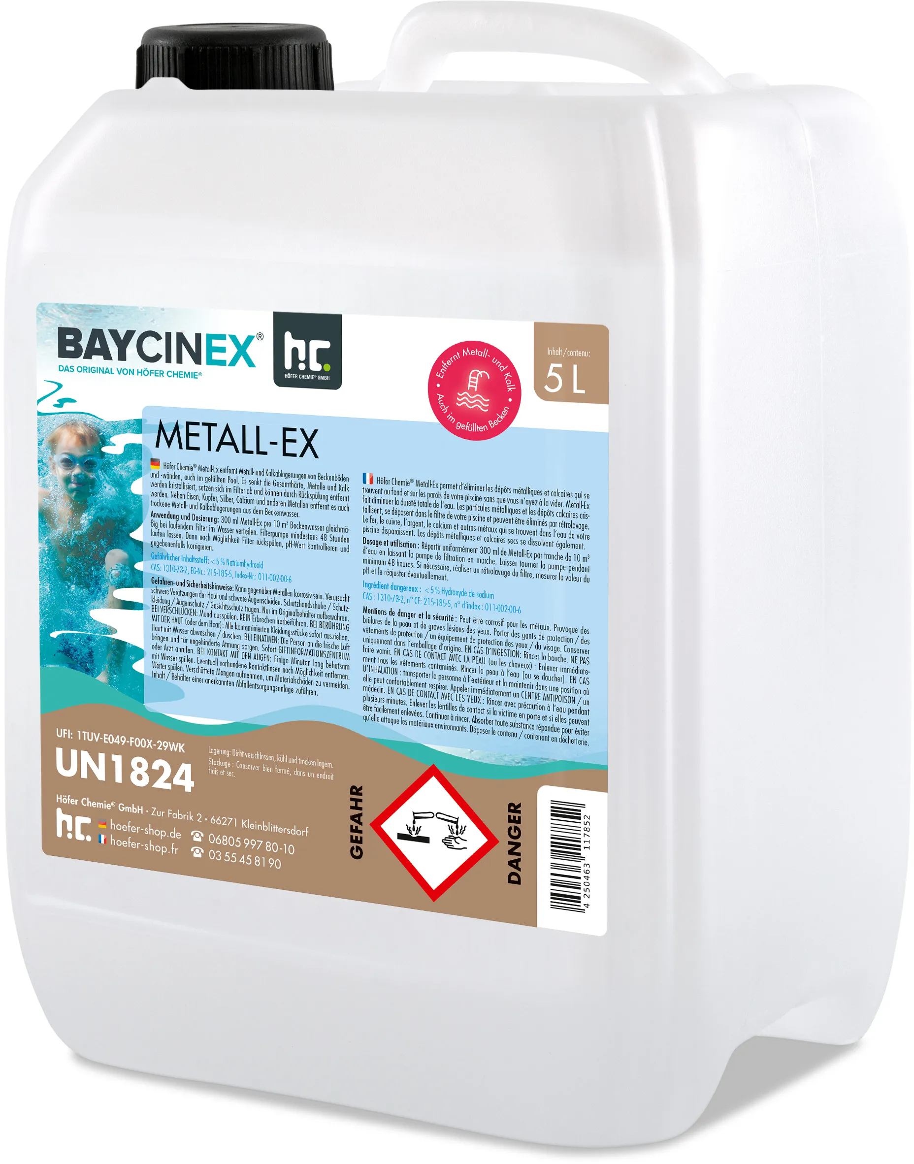 4 x 5 L BAYCINEX® Metall-Ex dans un bidon pratique