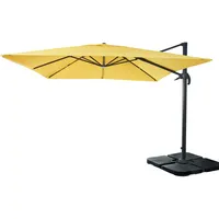 Mendler Gastronomie-Ampelschirm HWC-A96, Sonnenschirm 3x3m (Ø4,24m) Polyester Alu/Stahl 23kg