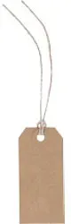 RAJA Hängeetiketten Karton Braun 5,1 x 10 cm 1000 Stück