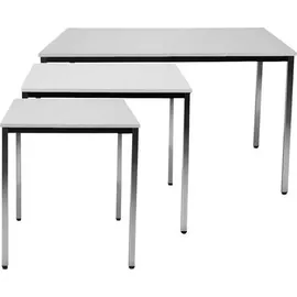einkaufsbüro deutscher eisenhändler gmbh Tisch 800x800 mm chrom/lichtgrau