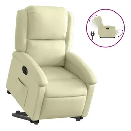vidaXL Relaxsessel mit Aufstehhilfe Elektrisch Leder 55,8 x 99,5 x 73,9 cm Creme