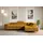 altdecor Ecksofa Cord mit Schlaffunktion 2-Sitzer Senfgelb