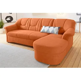 DOMO collection Ecksofa DOMO COLLECTION "SARAFINA 232x146 cm, auch mit Federkern für noch mehr Sitzkomfort", orange (terrakotta), B:232cm H:83cm T:146cm, Luxus-Microfaser (92% Polyester, 8% Nylon);Microfaser PRIMABELLE (100% Polyester);Microfaser PRIMABELLE (100%